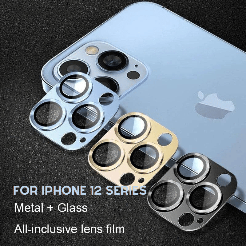 Camera Lens Protector for iphone 12/12 Mini/iPhone 11, Tempered Glass Film,  Aluminum Alloy Camera Lens Cover, 2 Pack Purple