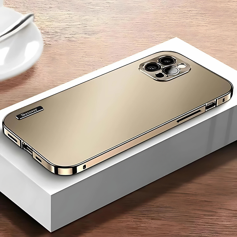 Aluminum Alloy Case Metal Magnetic For iPhone 15 Pro Max Gold - Limitless 3.0 - Sky-cover