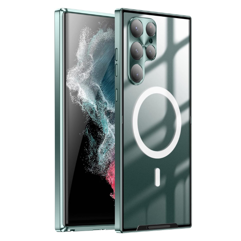 Magnetic Metal Magsafe Case for Galaxy S25 S24 S23 S22 S21Ultra Plus S20 FE - Sky-cover