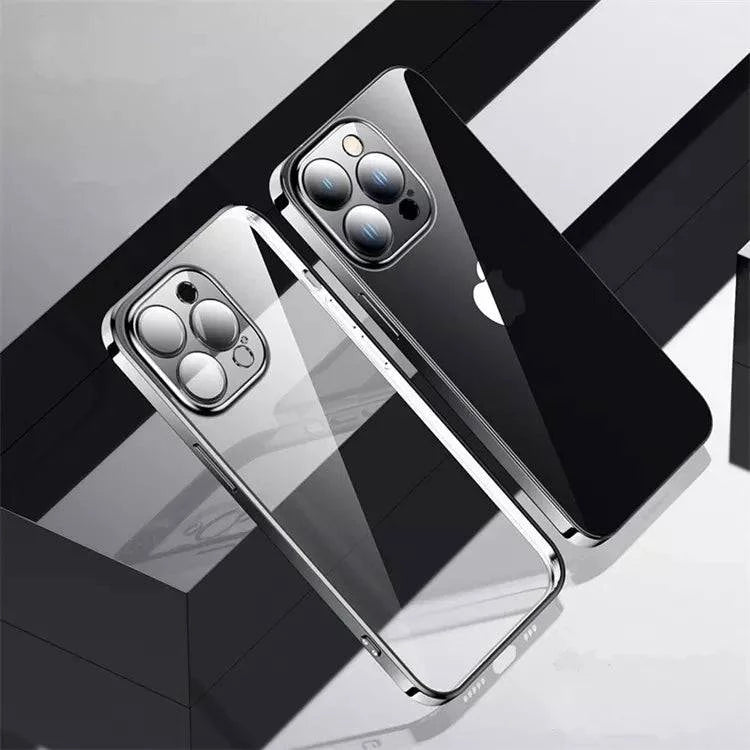 Shockproof Ultra Thin TPU Case Anti-yellow Full Protection Cover With Lens protector - Black / For iPhone 15 Pro Max - Sky-cover