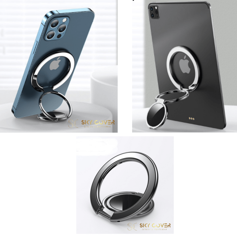 Magnetic Rings For Phones Cell Phone Ring Holder Stand - Black - Sky-cover