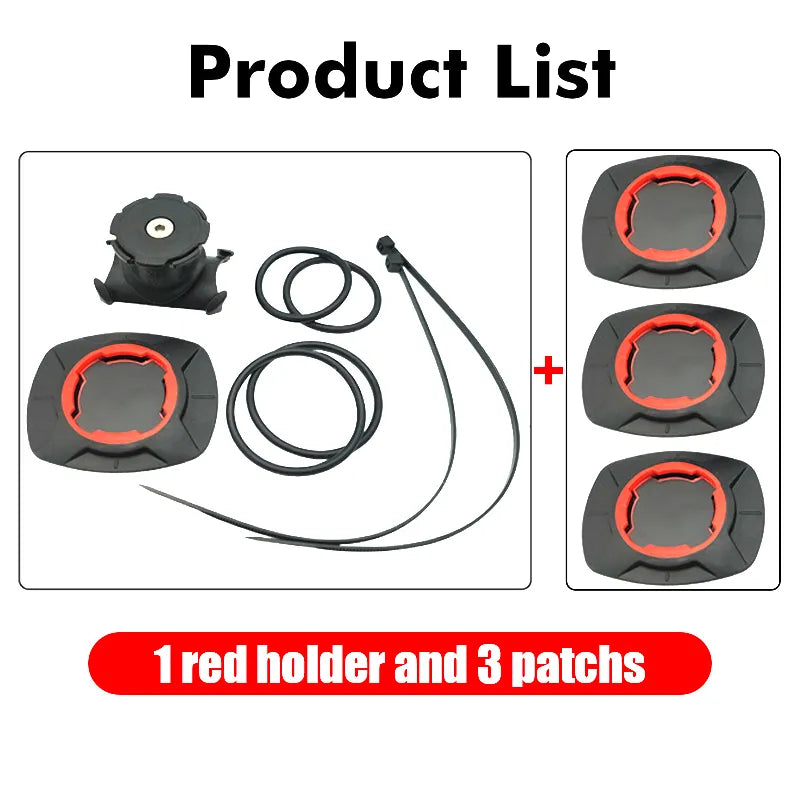 Adjustable Motorcycle Safety Lock Bike Phone Holder - Universal Mountain Bike Handlebar Mount Bracket for All Phones - 1 Set Red 3 Patchs - Sky-cover