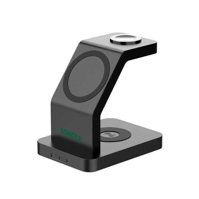 Smartphone fast charging, magnetic holder 3 in 1 wireless charging - Sky-cover