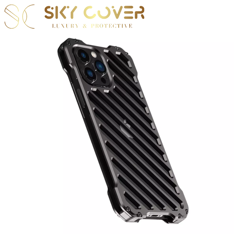 Luxury All Metal Bumper For iphone 15, 14, 13, 12 pro max Heat Dissipation Cover - skycover