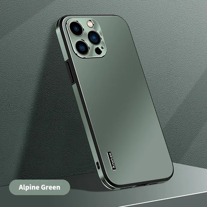 Aluminum Alloy Case Metal - Camera Lens Protection - Limitless 2.0 - Green / For iPhone 13 - sky-cover