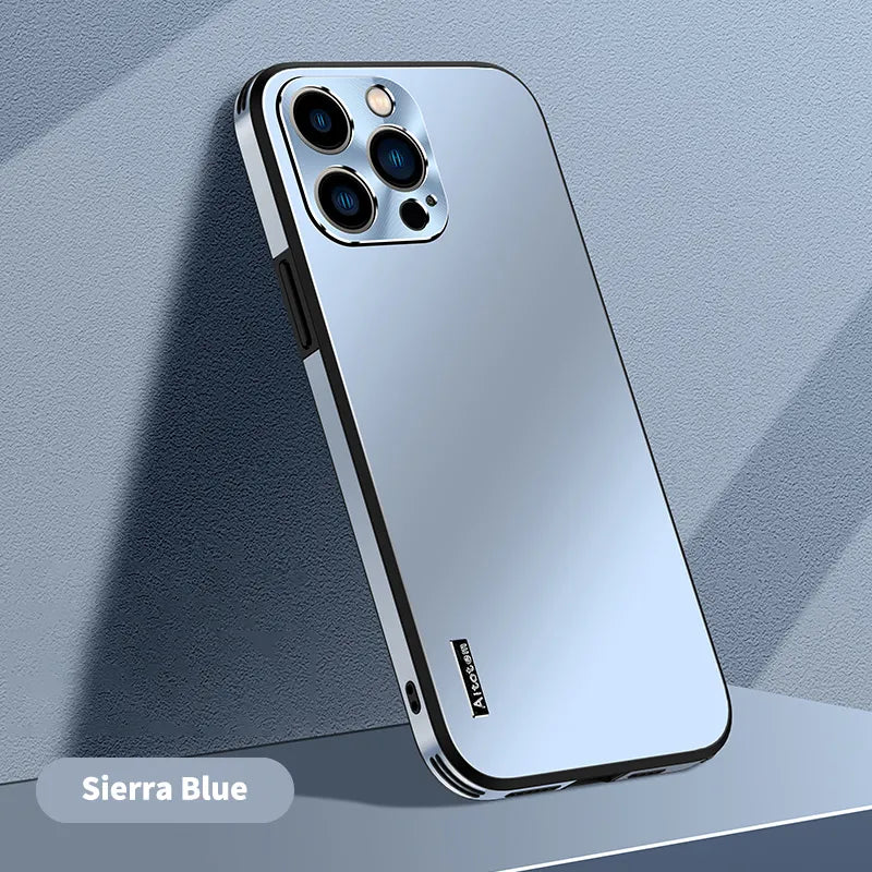 Aluminum Alloy Case Metal - Camera Lens Protection - Limitless 2.0 - Sierra Blue / For iPhone 13 - sky-cover
