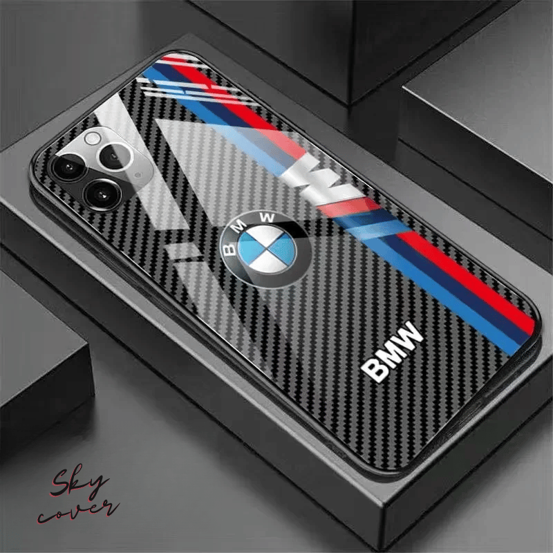 BMW Phone Case for iPhone 15 14 13 12 11 Pro Max All-in-One Side Pattern Hard PC Cover - sky cover
