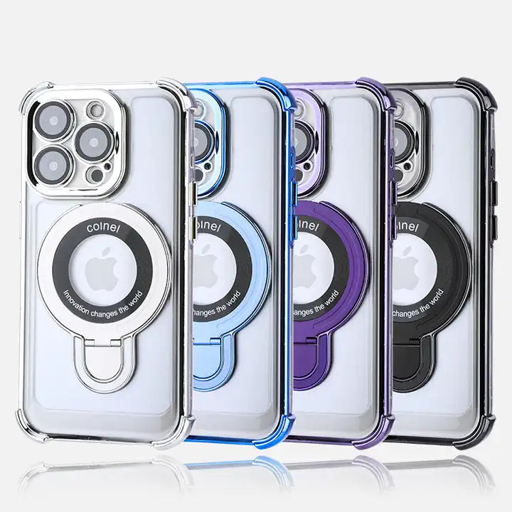 Luxury transparent shockproof cell phone case compatible with Magsafe wireless charging - sky-cover