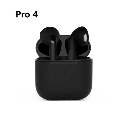 Pro 4 TWS Wireless Headphones Compatible Bluetooth 5.0 Waterproof with Mic for Xiaomi iPhone Pro4 Earbuds - Pro 4 TWS Wireless Headphones / Black - sky-cover