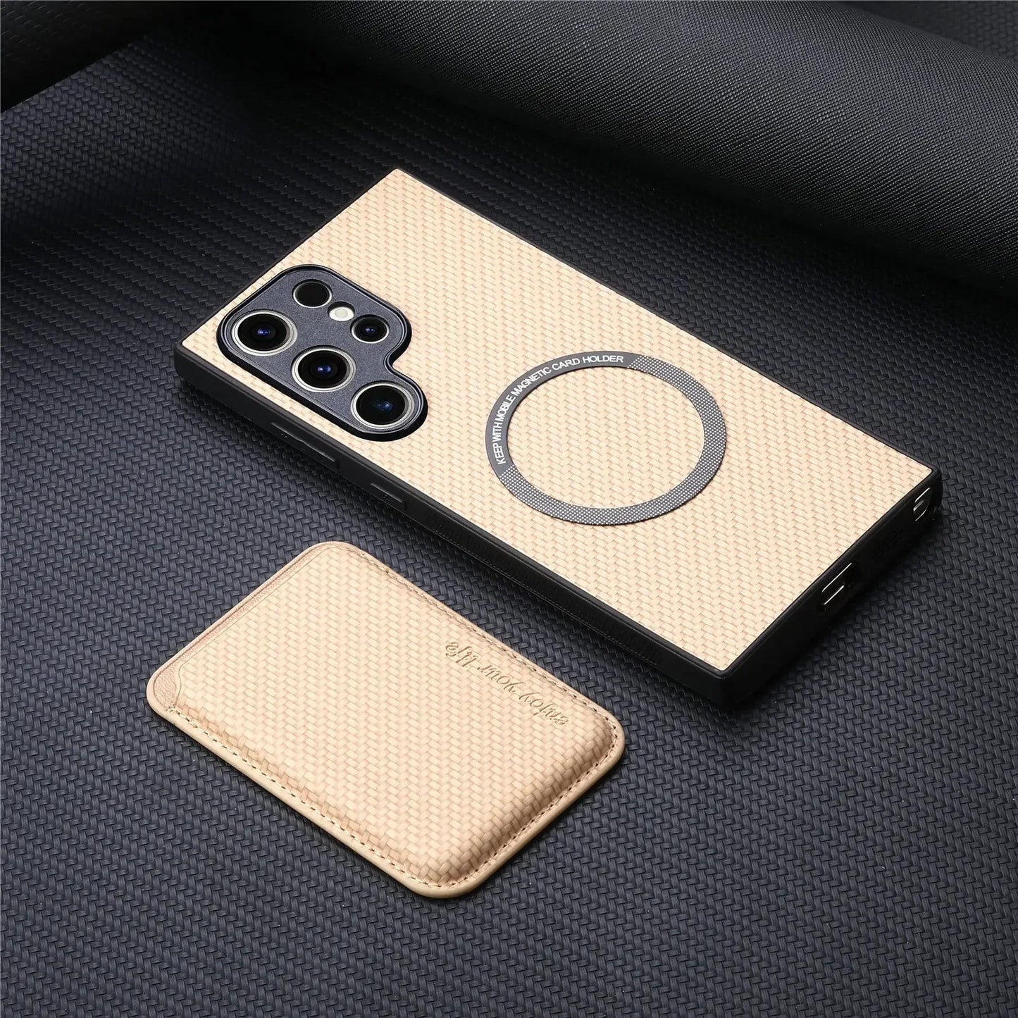 Luxury Leather Magnetic Phone Case with Card Holder for Samsung Galaxy