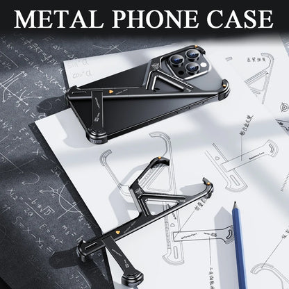 Metal Z Shape Phone Case for iPhone 15 14 13 series Phone - SKYCOVER