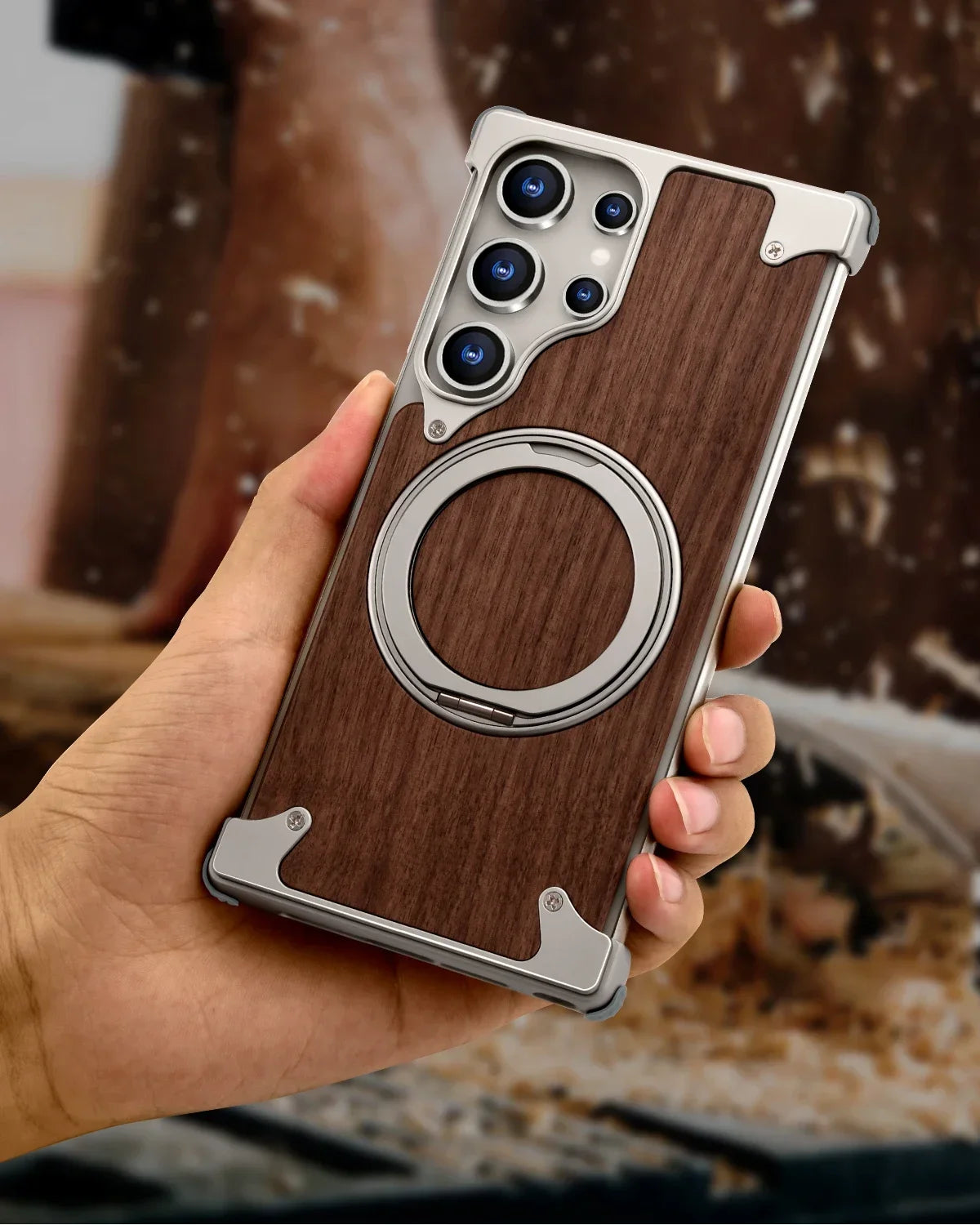 Solid Wood Phone Case for Samsung Galaxy S25 24 Ultra With Magsafe
