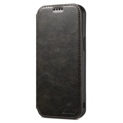 Leather Magnetic Kickstand Case with Card Storage – Dual-Layer Full Coverage for iPhone - Sky-cover