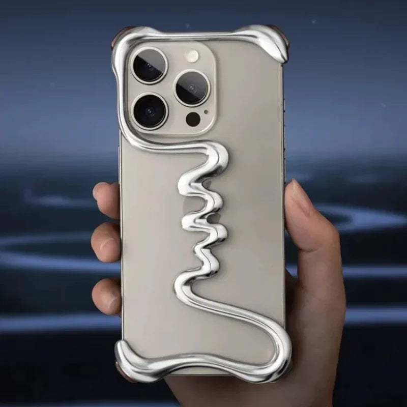 Luxury Gold Metal Frameless Phone Case for iPhone 16 15 14 Pro Max Luxury Gold Metal Frameless Phone Case for iPhone 16 15 14 Pro Max