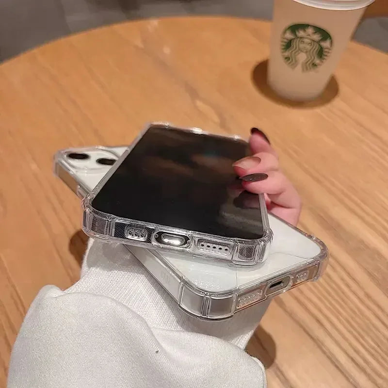 For Magsafe Magnetic Wireless Charge Case For iPhone 16 15 14 13 12 11 Pro Max Plus Phone Shockproof Transparent Hard Cover - Sky-cover