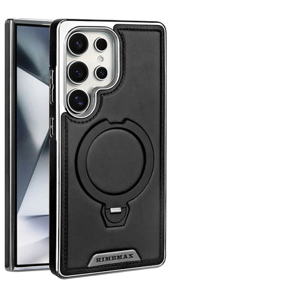 360 Degree Rotating Leather Case with Wireless Charging for Samsung Galaxy S24 S23 S25 Ultra S25 Edge - Sky-cover