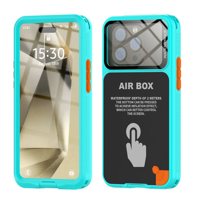 Shellbox Fashion Window Photography Underwater Touch Screen Suitable for iPhone 15 14 13 12 Pro Max IP68 Waterproof Phone Case - Blue / For iPhone 15 Pro Max - Sky-cover