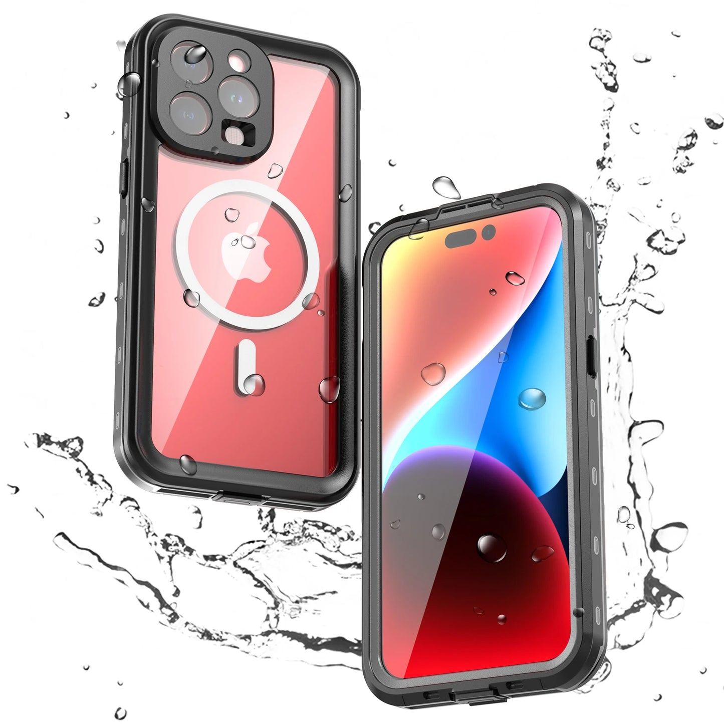 Professional IP68 Waterproof Shockproof Dustproof Phone Case 360 Degree Full Coverage for iPhone 15 14 13 pro max - Sky-cover