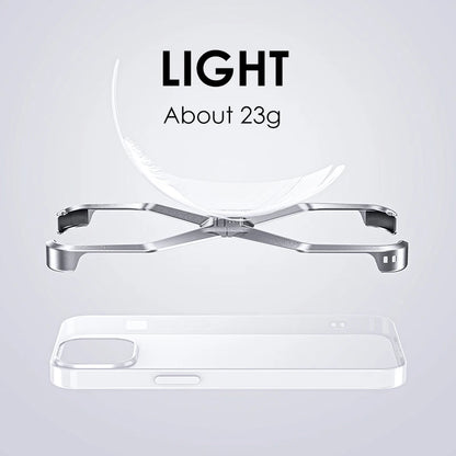 Luxury Aluminum Alloy frame Rimless Phone Cover For iPhone