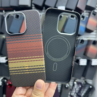 Real Pure Carbon Fiber Air Case Lightweight Aramid fiber cover for iPhone 15 16 Plus Pro Max Ultra Thin Case with MagSafe - Sky-cover