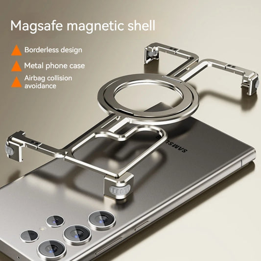 Luxury Aluminum Alloy Magnetic Metal Phone Case for Samsung Galaxy S23 Ultra S24 Ultra Galaxy S24 Plus