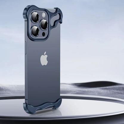 Luxury Aluminum Alloy Metal iPhone Case with Shockproof Lens Protection Cover