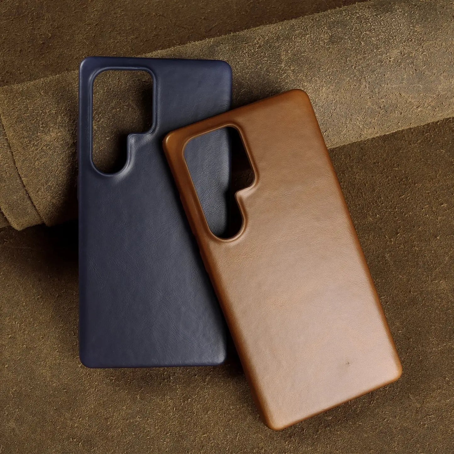 Genuine Leather Magnetic Case for Samsung Galaxy S25 / S24 Series – MagSafe Compatible, Full Coverage - Sky-cover