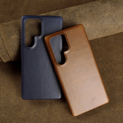 Genuine Leather Magnetic Case for Samsung Galaxy S25 / S24 Series – MagSafe Compatible, Full Coverage - Sky-cover