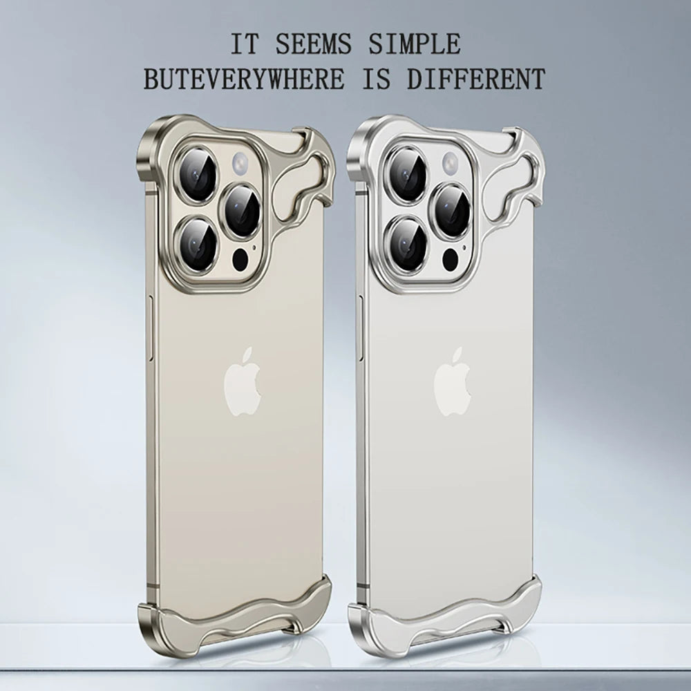 Luxury Aluminum Alloy Metal iPhone Case with Shockproof Lens Protection Cover