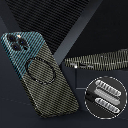 MagSafe® Compatible carbon Fibre Phone Case - Limitless 5.0 - black bule / For iPhone 14ProMax - sky-cover