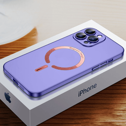 Luxury Magsafe Wireless Charging Phone Case Compatible with All iPhone - purple / For iPhone 12 - sky-cover