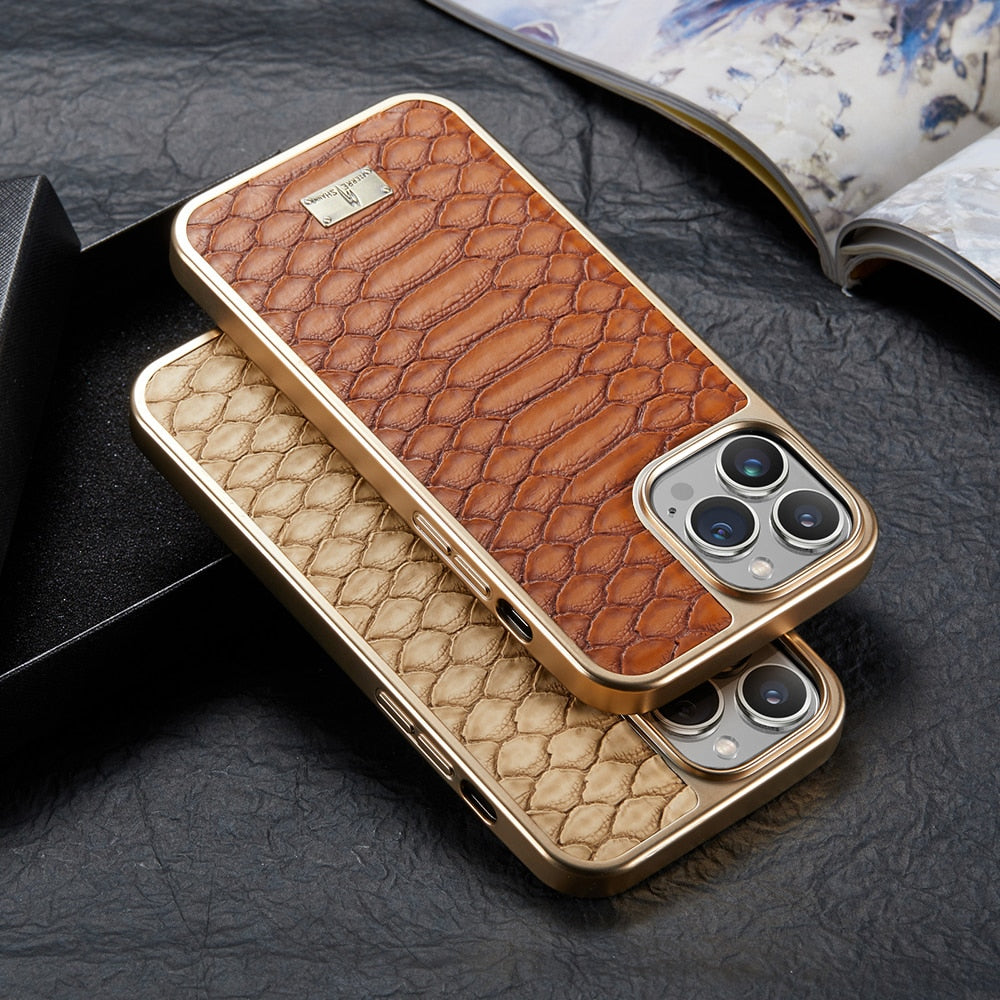 Luxury soft touch 3D shock resistant PU leather FOR all iphone searis - sky-cover
