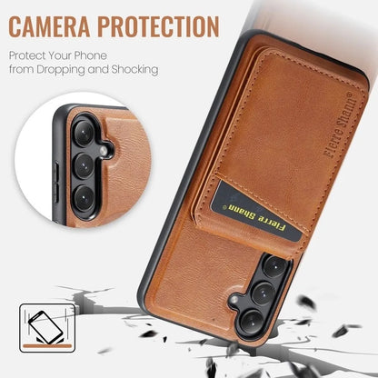 Leather Wallet Case 2 in 1 Detachable Magnetic Holder For Samsung