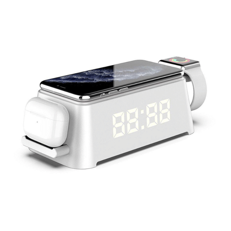 Fast Wireless Charger With LED Digital Display Alarm Clock for all phone - sky-cover