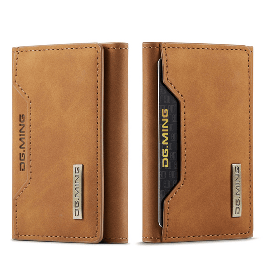 Luxury Leather Phone Wallet And Magnetic Card Holder  - sky cover