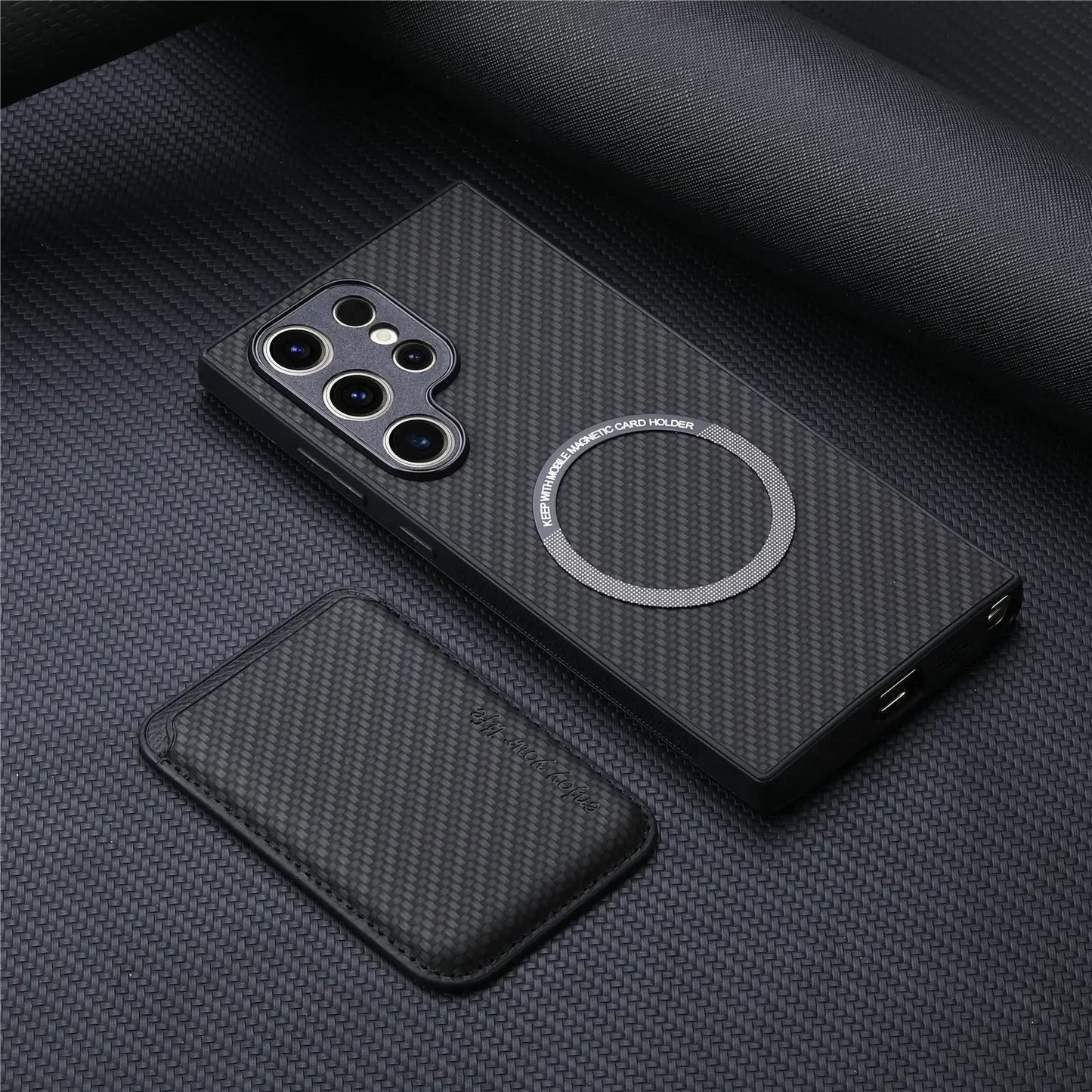 Luxury Leather Magnetic Phone Case with Card Holder for Samsung Galaxy