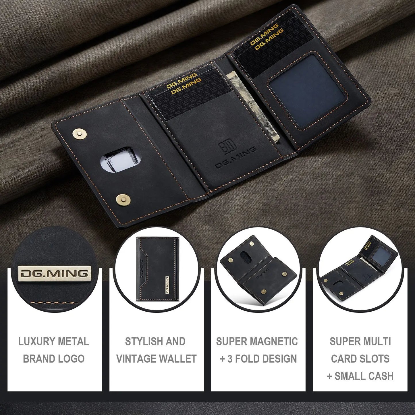 Luxury Magnetic Leather Case for Samsung Galaxy Phone Card Holder Wallet Cover