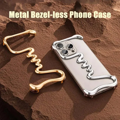 Luxury Gold Metal Frameless Phone Case for iPhone 16 15 14 Pro Max Luxury Gold Metal Frameless Phone Case for iPhone 16 15 14 Pro Max