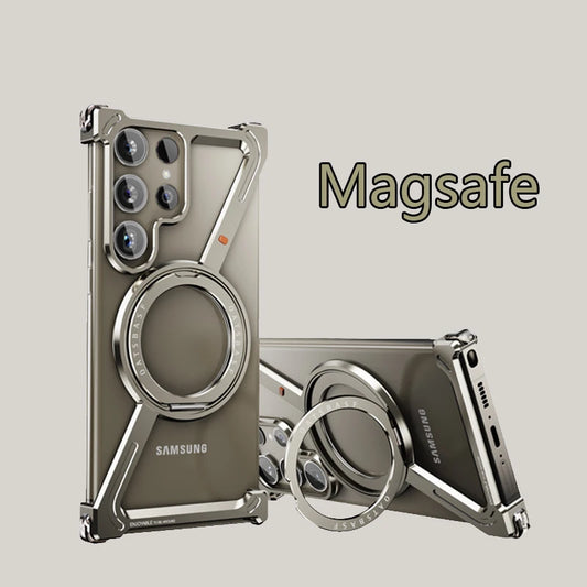 Magsafe Aluminum Alloy Phone Case for Samsung Galaxy S24 S24+ S24 Ultra - Titanium / For Galaxy S24 - Sky-cover