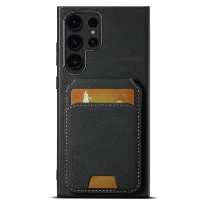 SUTENI Leather Wallet Card Holder Phone Cases For Samsung Galaxy S24 S23 Ultra S22 Plus Note20 - Sky-cover