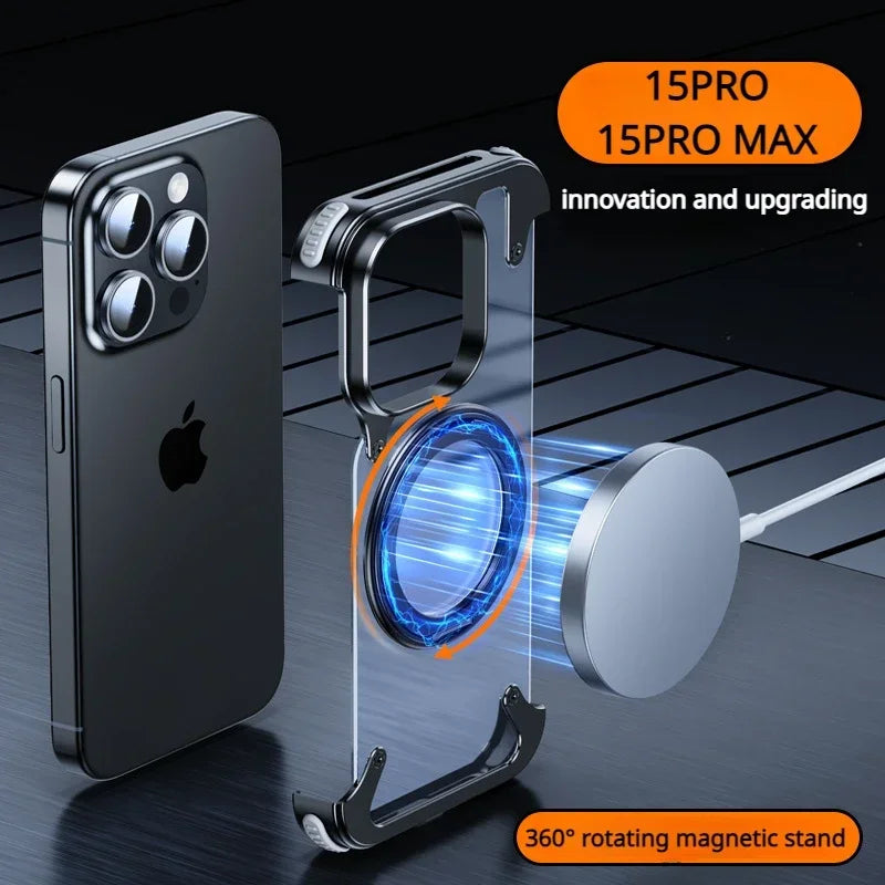 Magsafe Cover Android Transparent Case 360° Rotate Aluminum Magnetic Magsafe Cover | Sky-cover