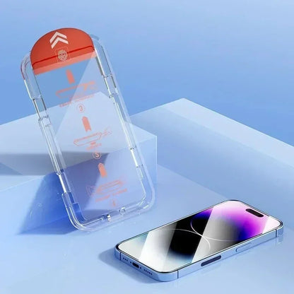 Oleophobic Coating Dust Free Easy Installation Screen Protector For iPhone 14 11 13 12 15 Pro Max Mini XS X XR 17 16 Plus Glass - Sky-cover