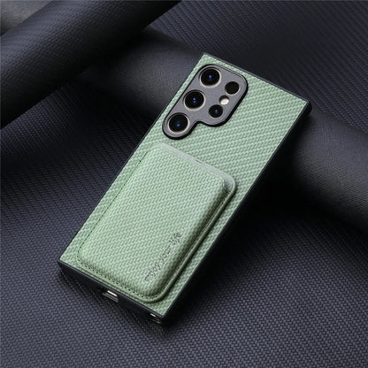 Luxury Leather Magnetic Phone Case with Card Holder for Samsung Galaxy - Green / Galaxy S24 Ultra - Sky-cover