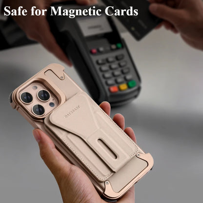 Luxury Magnetic Card Holder and Wireless Charging Phone Case for iPhone 16 Pro/16 Pro Max