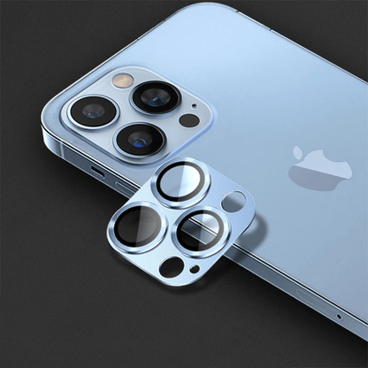 Premium Tempered Glass Full Cover Camera Lens Protector for iPhone 11 12 - Sky Blue / for iphone 12 pro max - sky-cover