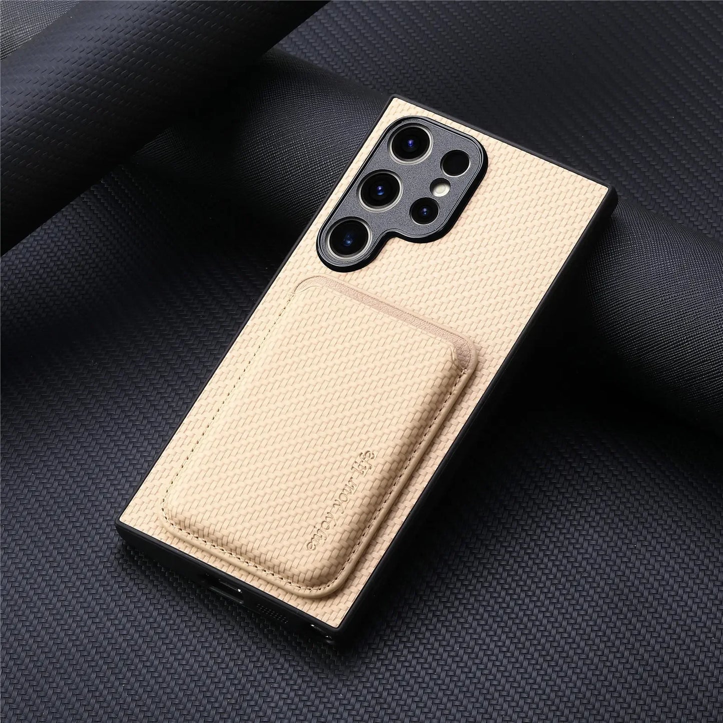 Luxury Leather Magnetic Phone Case with Card Holder for Samsung Galaxy - Green / Galaxy S24 Ultra - Sky-cover