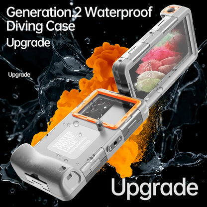 Professional Diving Phone Case for iPhone 15 14 13 12 Pro Max Underwater Waterproof Case for Samsung S22 S23 - Sky-cover