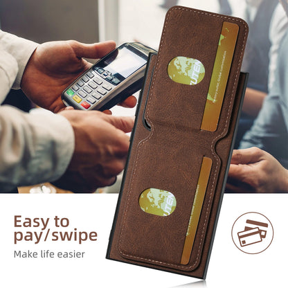 SUTENI Leather Wallet Card Holder Phone Cases For Samsung Galaxy S24 S23 Ultra S22 Plus Note20 - Sky-cover