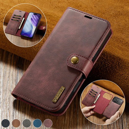 Magnetic Leather Wallet Phone Case with Card Holder – 2-in-1 Foldable Cover for iPhone 17 Series - Sky-cover