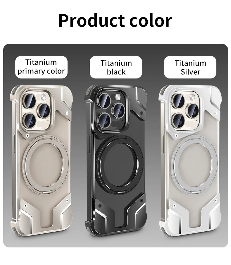 Luxury Aluminum Alloy 360° Magnetic Clear Shockproof Phone Case for iPhone 16 15 14 13 Pro Max Plus - Sky-cover